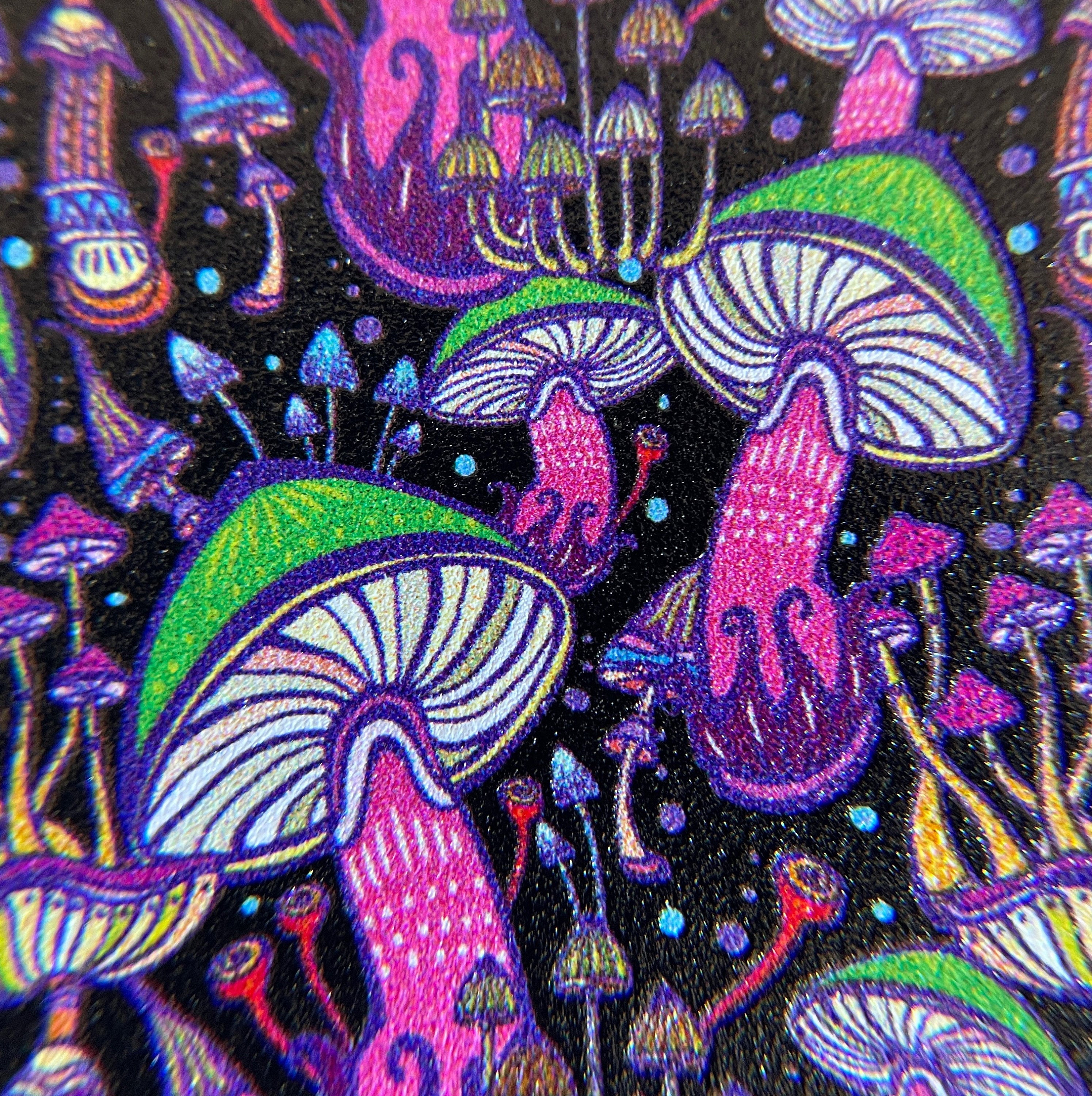 Psychedelic Mushroom Teardrop Earrings