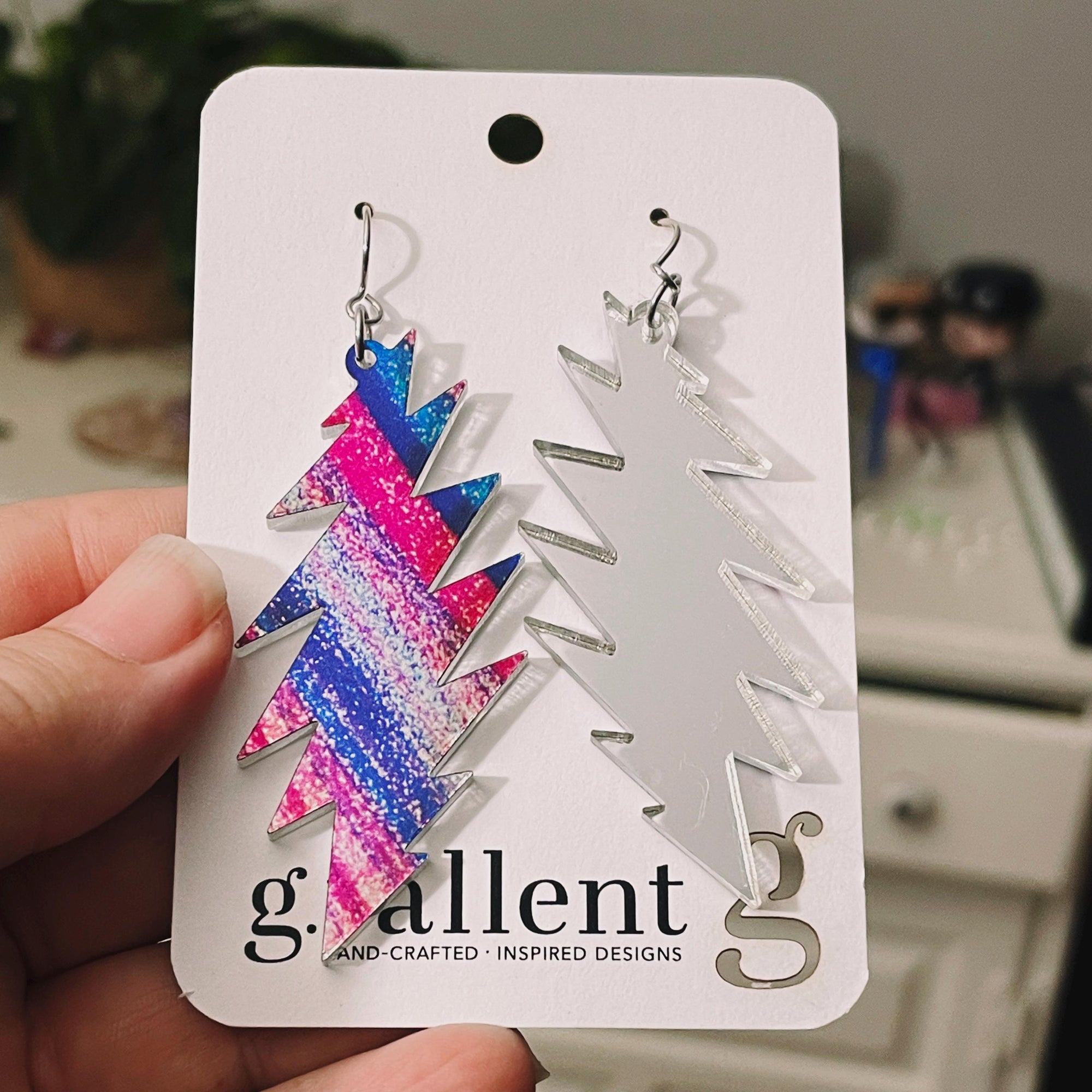 Limited Edition Lightning Bolt Earrings – Cotton Candy Swirl